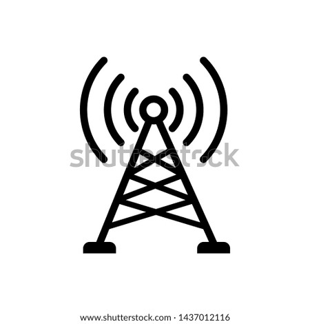 Antenna icon broadcasting design templated