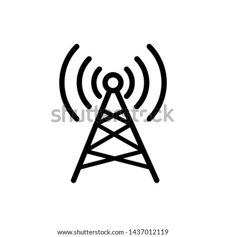Antenna icon broadcasting design templated