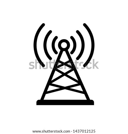 Antenna icon broadcasting design templated