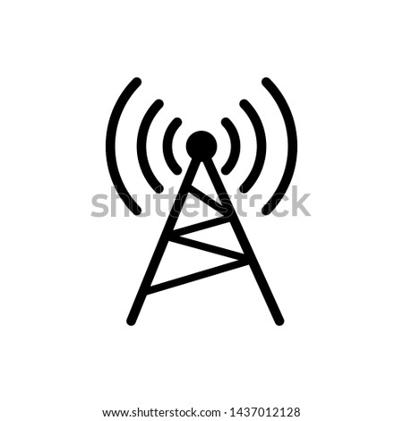 Antenna icon broadcasting design templated