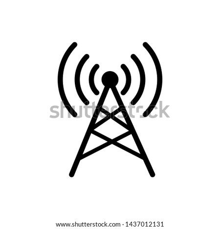 Antenna icon broadcasting design templated