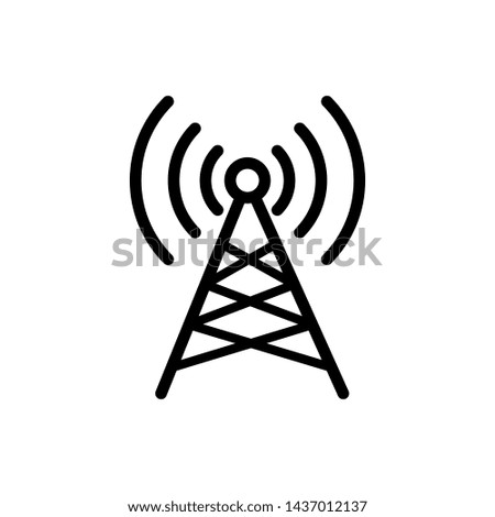 Antenna icon broadcasting design templated