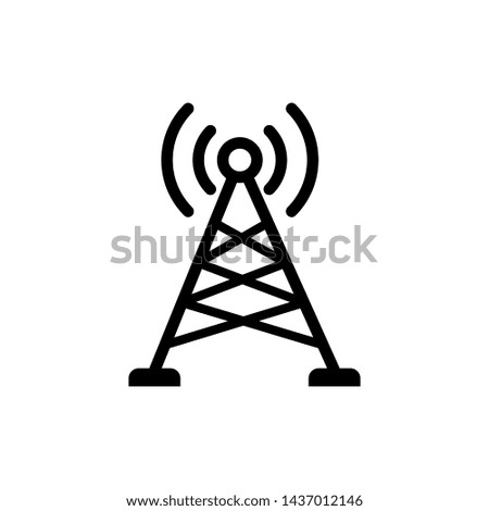 Antenna icon broadcasting design templated