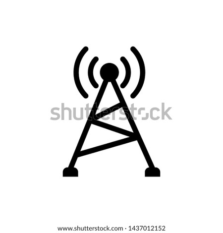 Antenna icon broadcasting design templated