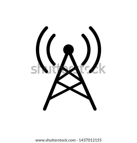 Antenna icon broadcasting design templated