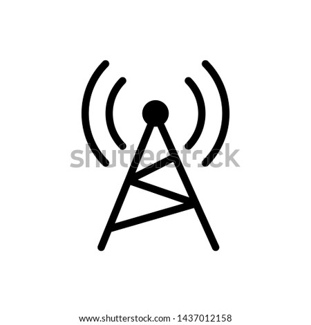Antenna icon broadcasting design templated