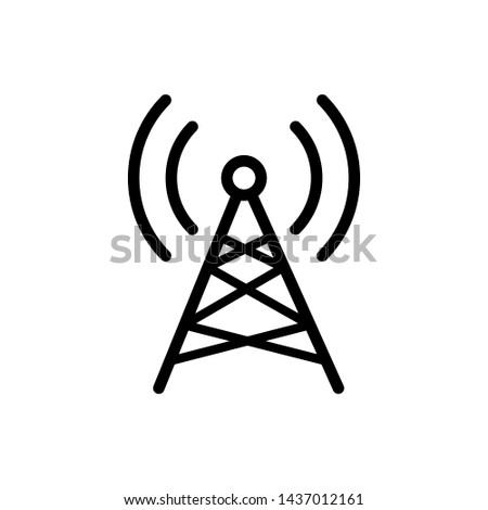 Antenna icon broadcasting design templated