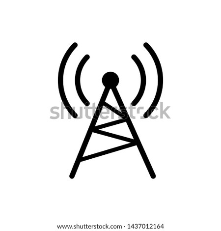 Antenna icon broadcasting design templated