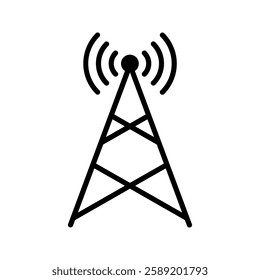 antenna icon color editable on white background