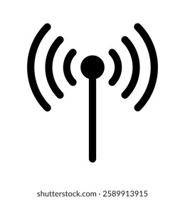 antenna icon color editable on white background