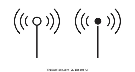 Antennensymbolkonzept für Infografik, Website oder App.