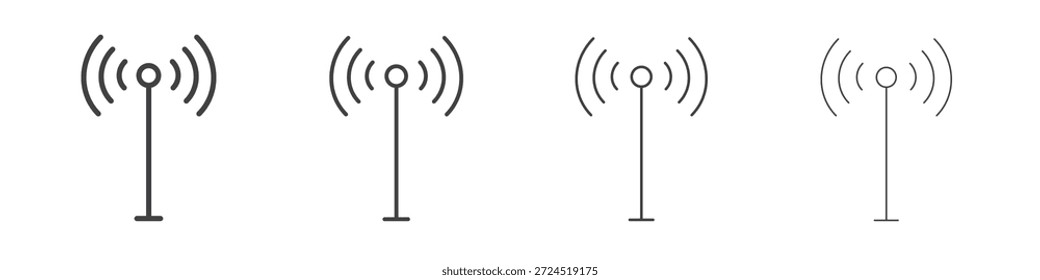 Concepto de icono de antena Pictograma lineal. Ilustración de elemento simple.