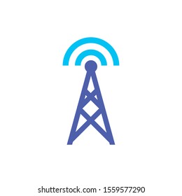 antenna icon design, Digital technology communication social media internet web and wireless theme Vector illustration