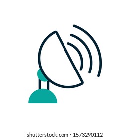 Antenna icon design, Digital technology communication social media internet web and wireless theme Vector illustration