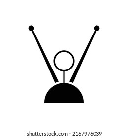 Antenna icon design isolated on white background