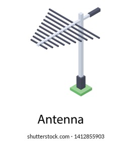
Antenna icon design, isometric vector 
