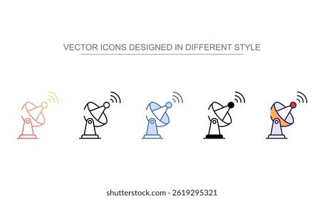 Antenna icon design with white background stock illustration