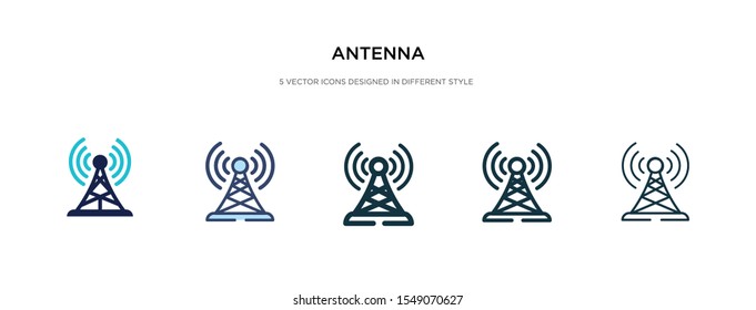 antenna icon in different style vector illustration. two colored and black antenna vector icons designed in filled, outline, line and stroke style can be used for web, mobile, ui