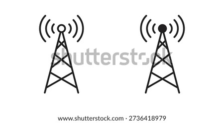 Antenna icon element for design projects