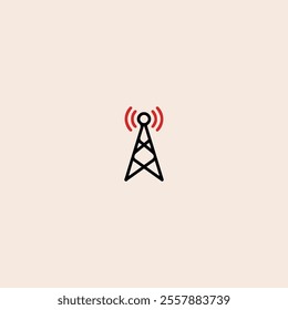 Antenna icon flat vector design.