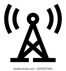 Icono de antena. Concepto de tecnología de Internet. Icono en el estilo de línea