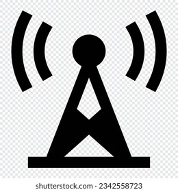 Icono de antena. Concepto de tecnología de Internet. Icono en el estilo de línea