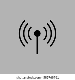 Antenna icon. Isolated on gray background