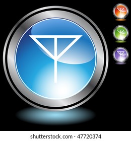 Icono de antena aislado en un fondo blanco.