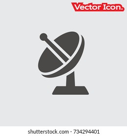 Antenna icon isolated sign symbol and flat style for app, web and digital design. Vector illustration.