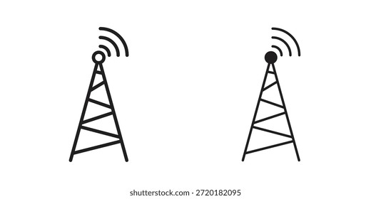 Icono de antena en diseño de línea. Sencillo Vector de iconos