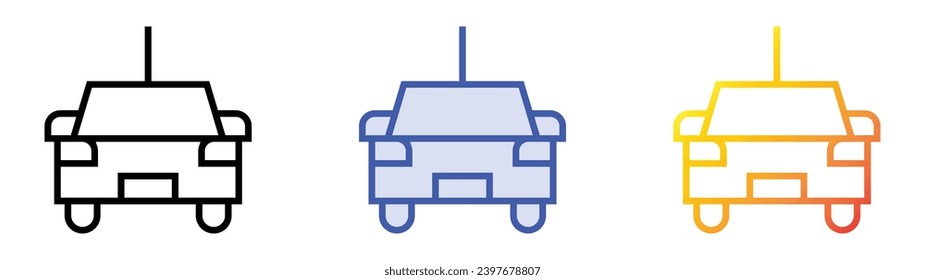Antennensymbol. Lineare, blaue Füllung und Farbstil-Design einzeln auf weißem Hintergrund