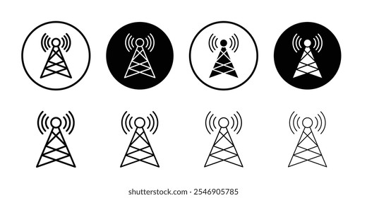 Ícone de antena logotipo linear isolado