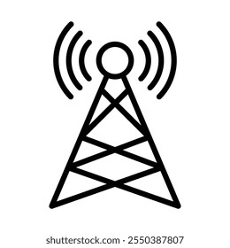 Ícone de antena logotipo linear isolado