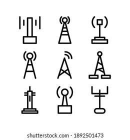 Antenna icon or logo isolated sign symbol vector illustration - Collection of high quality black style vector icons
