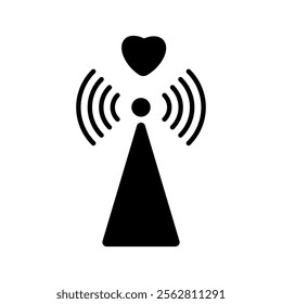 Antenna icon love. Wireless communication icons. Radio antenna icon. Communication tower icons. Radio tower icons. Transmitter, receiver, wireless signal icons.