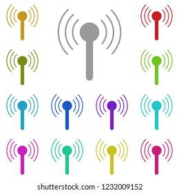 antenna icon in multi color. Simple glyph vector of Technology set for UI and UX, website or mobile application