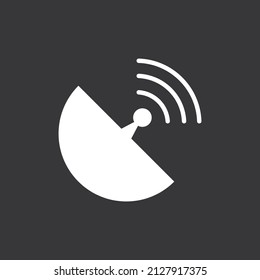 Antenna icon on grey background