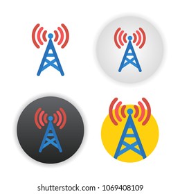 Antenna icon on white background