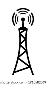 Antennensymbol auf weißem Hintergrund