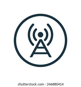 antenna icon on white background 