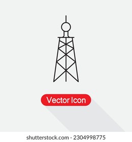 Antenna icon, Radio Antenna Icon, Radio tower icon, Communication tower collection Vector Illustration Eps10