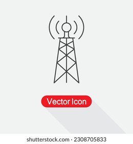 Antenna icon, Radio Antenna Icon, Radio tower icon, Communication tower collection Vector Illustration Eps10