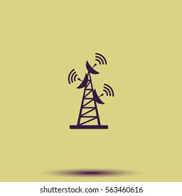 Antenna icon. Satellite tower icon.