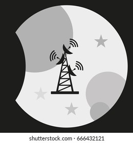 Antenna icon. Satellite tower icon.