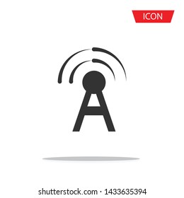 Antenna icon set , broadcast tower icon
