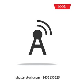 Antenna icon set , broadcast tower icon
