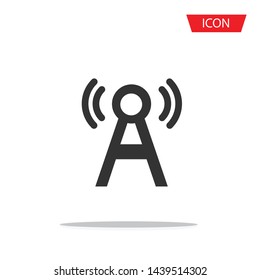 Antenna icon set , broadcast tower icon
