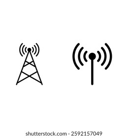 antenna icon set color editable