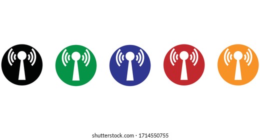 Icono de antena definido .Estilo plano