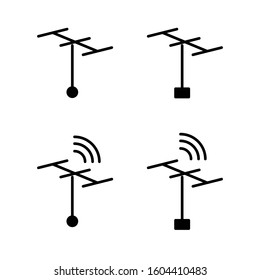 Antenna Icon Set , Signal Antenna